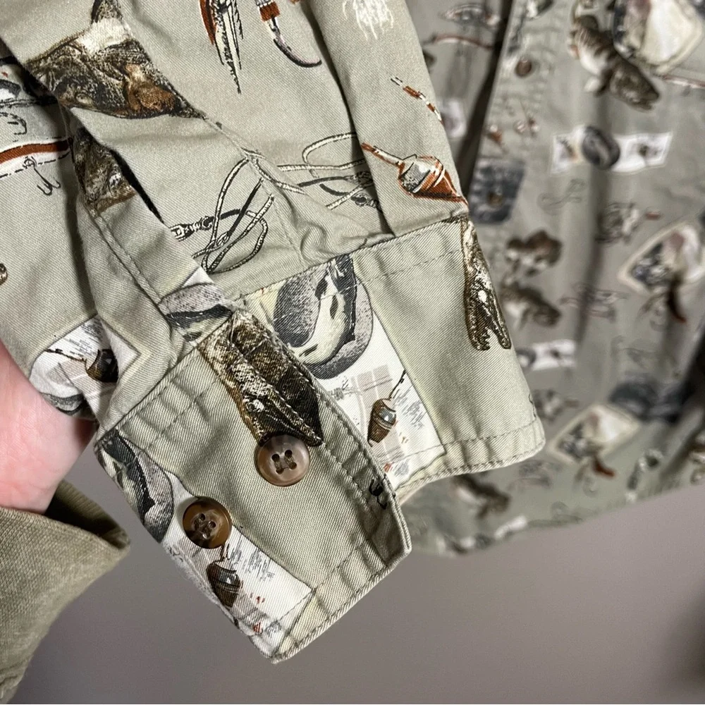 Cobra Creek Men’s button down fish lure fisherman’s shirt